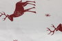 L'essentiel linge de maison Geyik - Juego de colcha individual Rojo clarete y Blanco
